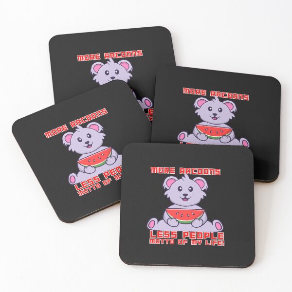 Item preview, More Raccoons, Less People Funny Typography designed and sold by thedazzlingmonk.