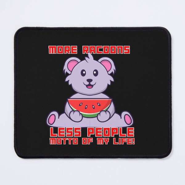 Item preview, More Raccoons, Less People Funny Typography designed and sold by thedazzlingmonk.