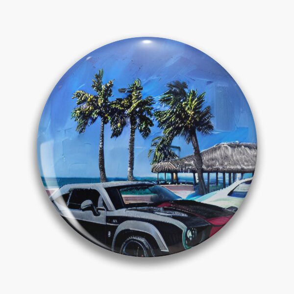 Item preview, Beach car painting designed and sold by MatrixTattoo.