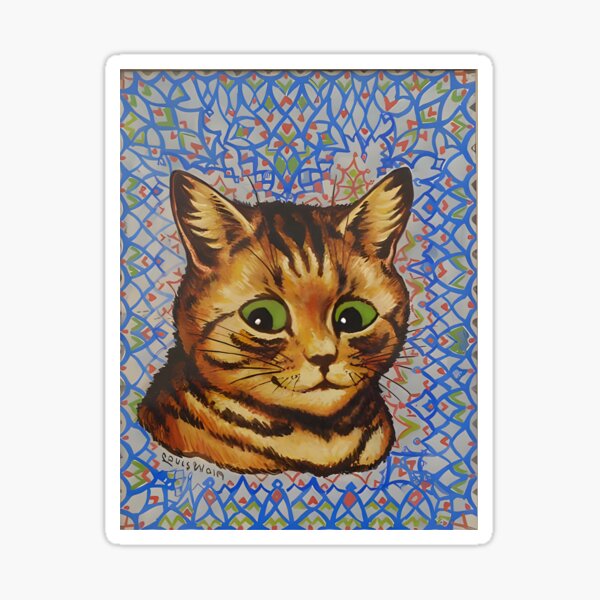 The Young Coquette by Louis Wain Sticker by Orca Art Gallery