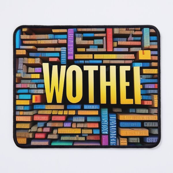 Item preview, "Dynamic Harmony: Playful Arrangement of Colorful Wooden Blocks and Letters" designed and sold by Huycao211.
