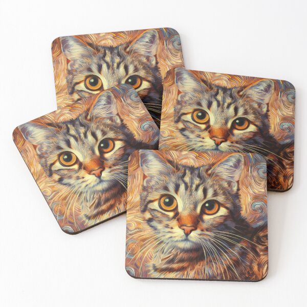 Item preview, Brown Tabby Cat Artistic Portrait designed and sold by CattyCornerPOD.