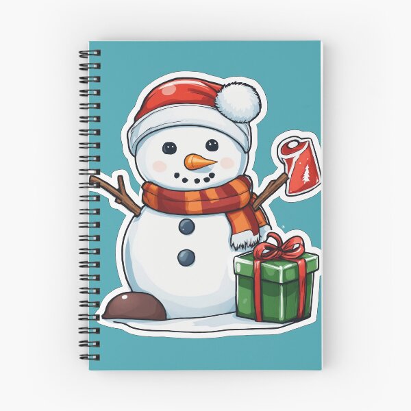 Artikelvorschau, Schneemann mit Weihnachtsmütze und Schal entworfen und verkauft von Metalsaga.