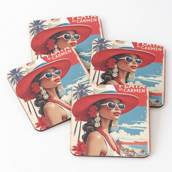 Item preview, Playa del Carmen Mexico Vintage Poster Tourism designed and sold by TravelersGems.