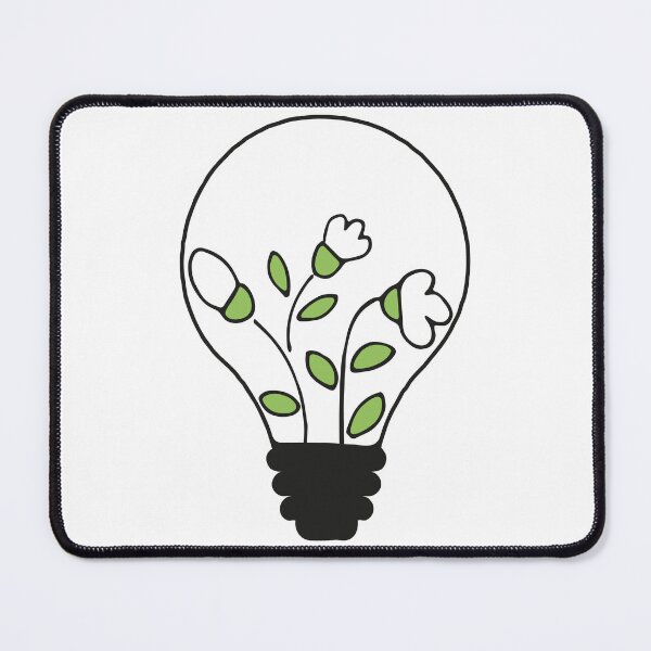 Item preview, Floral lightbulb with cute flowers - green nature energy  designed and sold by NataliaVVV.