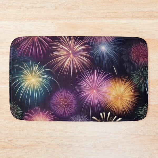 Item preview, Advent Christmas Happy New Year Eve commemorative graphic colorful firecrackers and fireworks in the sky designed and sold by JaroDesign2023.