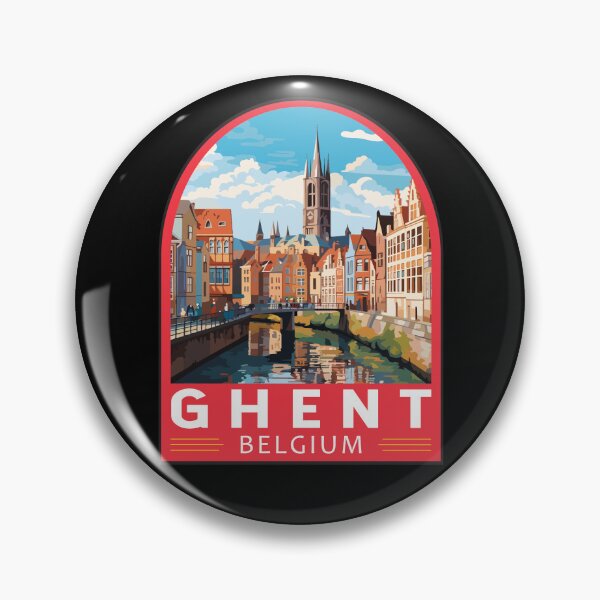 Item preview, Ghent Belgium Travel Art Emblem designed and sold by KrisSidDesigns.