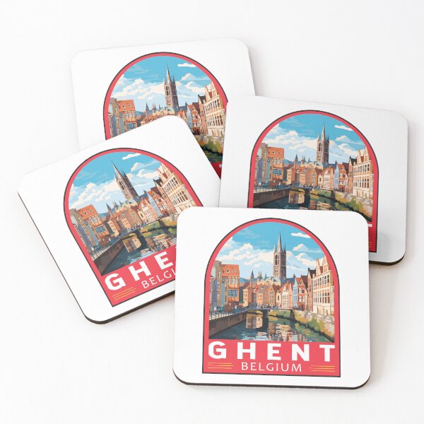Item preview, Ghent Belgium Travel Art Emblem designed and sold by KrisSidDesigns.