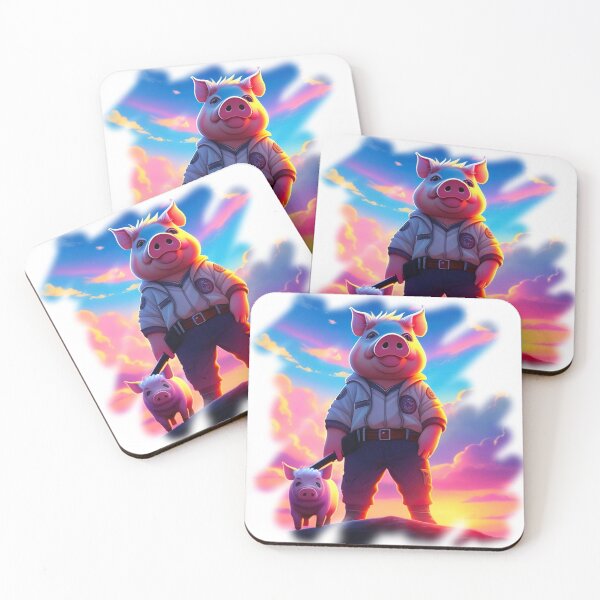 Item preview,  "Anime Pig Stargazing: Detailed Character Design Under Colorful Night Sky" designed and sold by Huycao211.