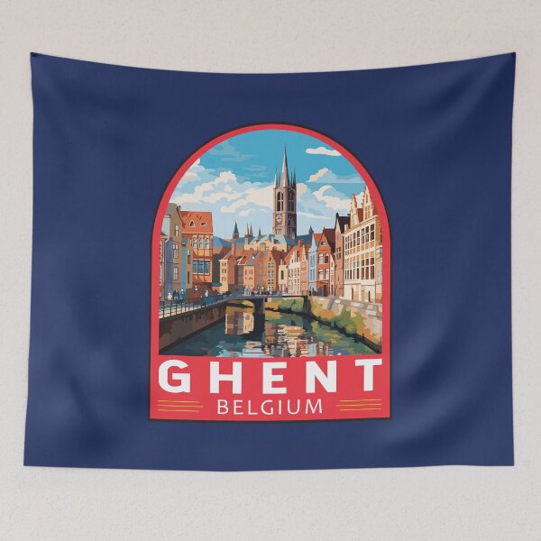 Item preview, Ghent Belgium Travel Art Emblem designed and sold by KrisSidDesigns.