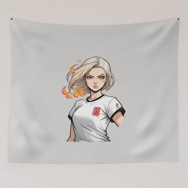 Item preview,  angry  girl  on fire x.9 designed and sold by Moeruonnanoko.