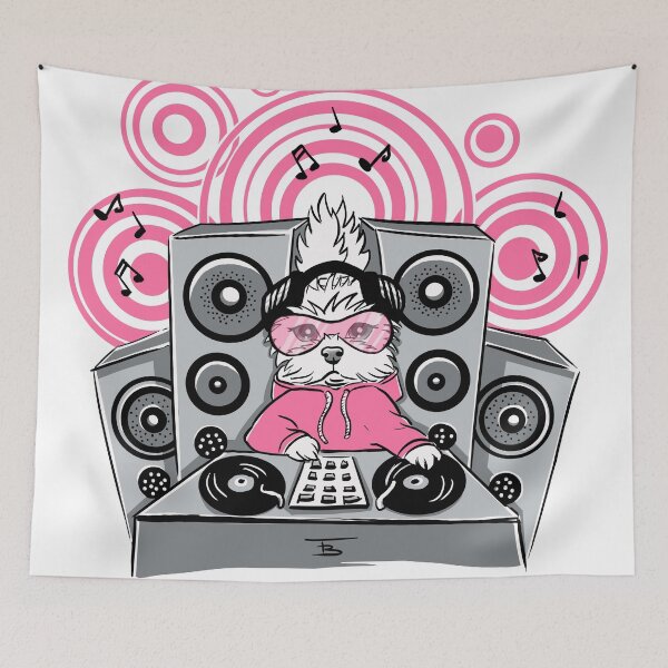 Item preview, Maya the Pink DJ Dog designed and sold by teobic.