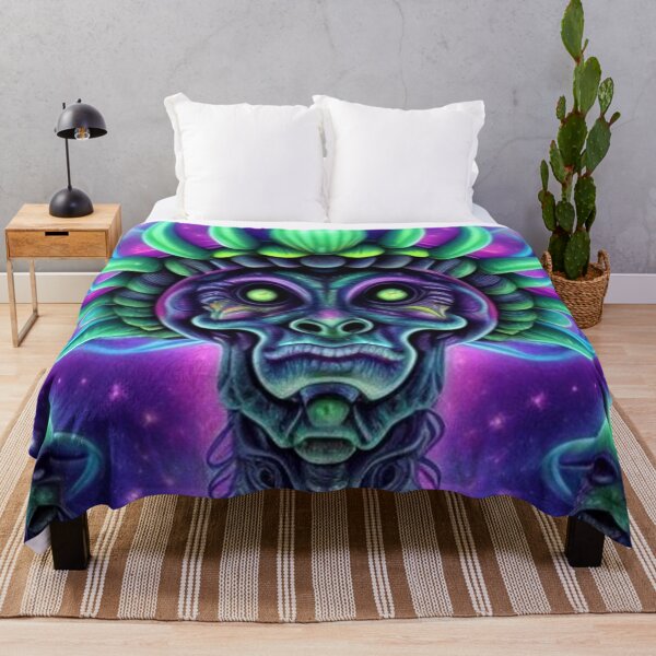Item preview, Psychedelic Trippy Alien Shaman Art designed and sold by TheDarkWardrobe.