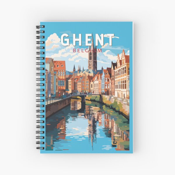 Item preview, Ghent Belgium Travel Art Vintage designed and sold by KrisSidDesigns.
