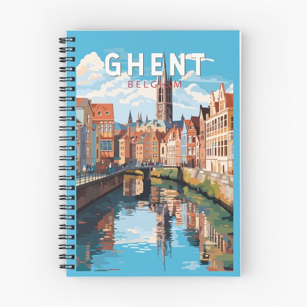 Item preview, Ghent Belgium Travel Art Vintage designed and sold by KrisSidDesigns.