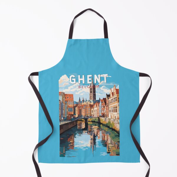 Aperçu de l'œuvre Gand Belgique Voyage Art Vintage créée et vendue par KrisSidDesigns.