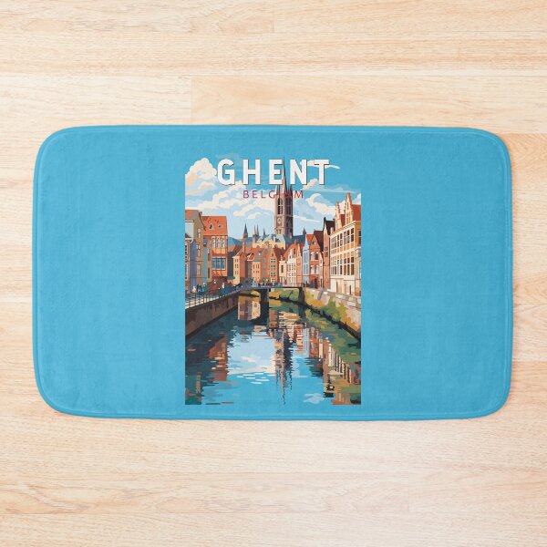 Item preview, Ghent Belgium Travel Art Vintage designed and sold by KrisSidDesigns.
