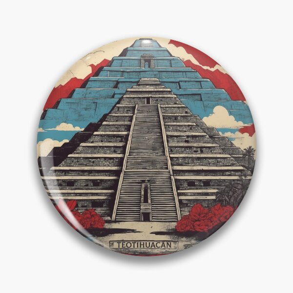 Item preview, Piramides de Teotihuacan Mexico Vintage Poster Tourism designed and sold by TravelersGems.