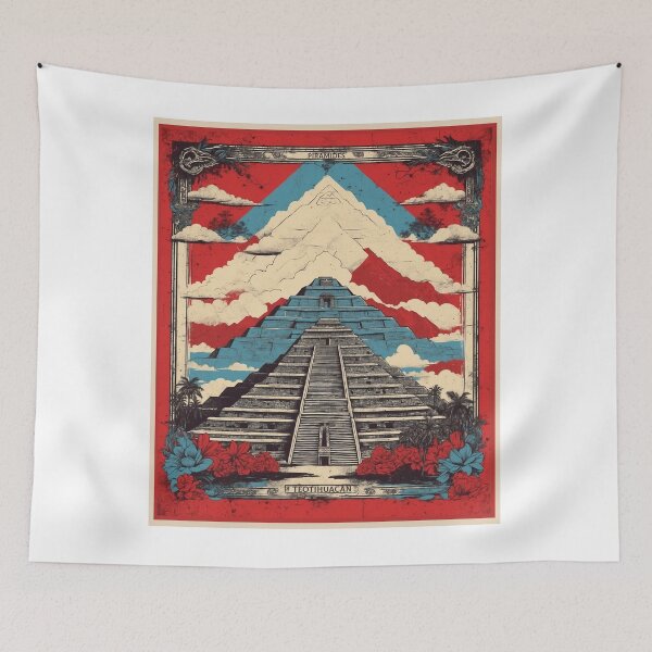 Item preview, Piramides de Teotihuacan Mexico Vintage Poster Tourism designed and sold by TravelersGems.