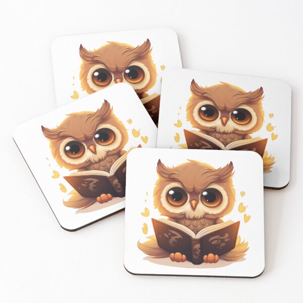 Item preview, Cute owl reading a book designed and sold by HappyStickBike.