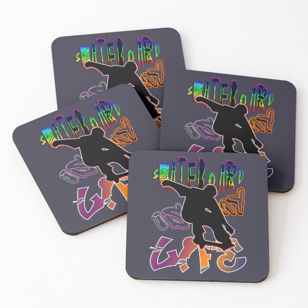 Item preview, Skateboard is my life Dynamic Silhouette, Graffiti colorful Font, green, blue and red designed and sold by SplashTastic.