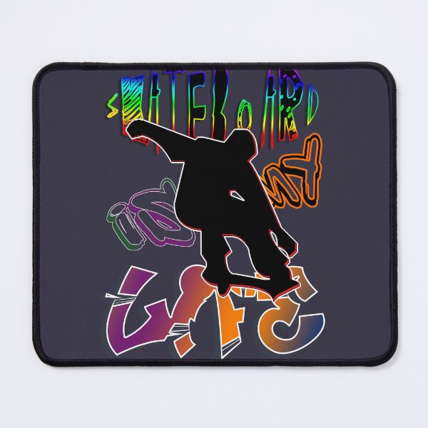 Item preview, Skateboard is my life Dynamic Silhouette, Graffiti colorful Font, green, blue and red designed and sold by SplashTastic.