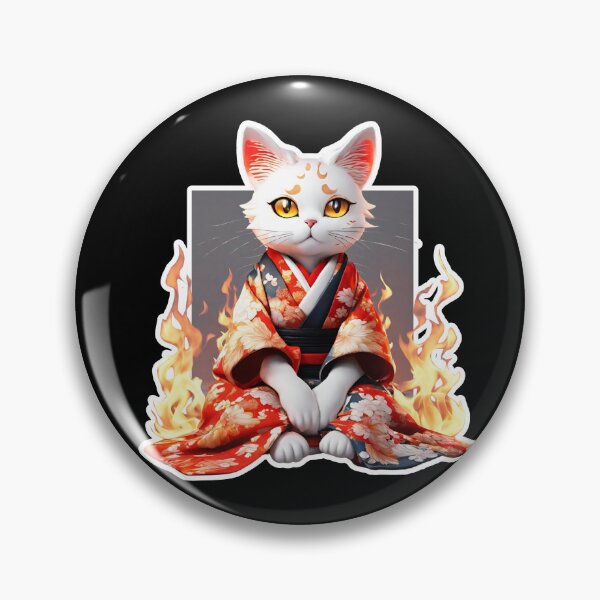 Item preview, Cute white cat in a kimono designed and sold by AnetaArtist.