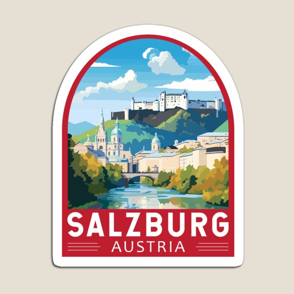 Item preview, Salzburg Austria Travel Art Emblem designed and sold by KrisSidDesigns.