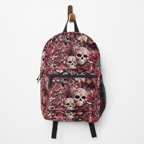 Item preview, Skulls and Red Roses Floral Seamless Pattern designed and sold by PaxtonProjects.