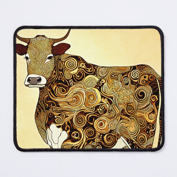 Item preview, Holy cow in the style of Gustav Klimt with golden tones designed and sold by BubblyDelight.