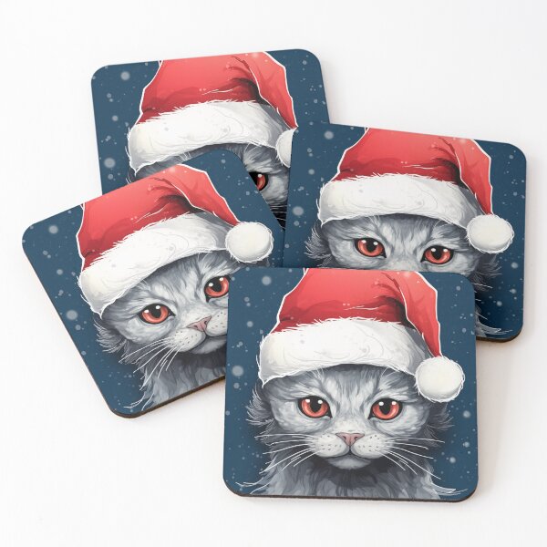 Item preview, Lykoi Cat in Santas Hat designed and sold by Sp3ctrumOfColor.
