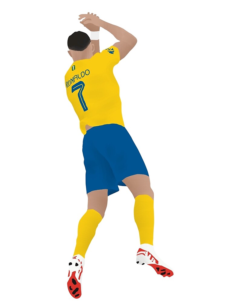 Cristiano Ronaldo Celebration al-Nassr Drawing Poster