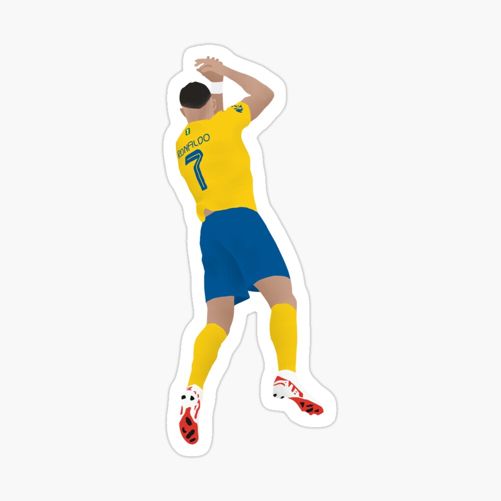 Cristiano Ronaldo Celebration al-Nassr Drawing Poster