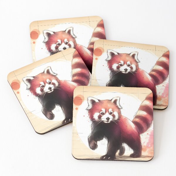 Item preview, Vintage Red Panda  designed and sold by Lykaon Art.