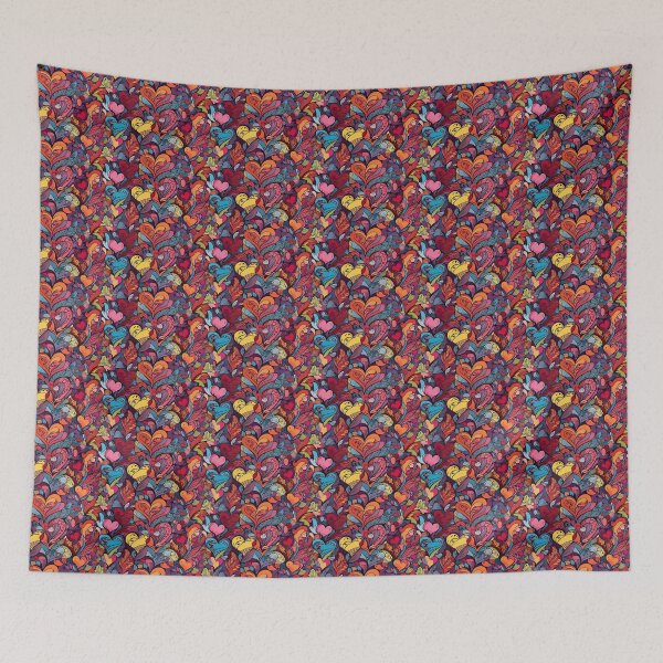 Item preview, Multicolor Love Hearts Pattern designed and sold by JaneApril.