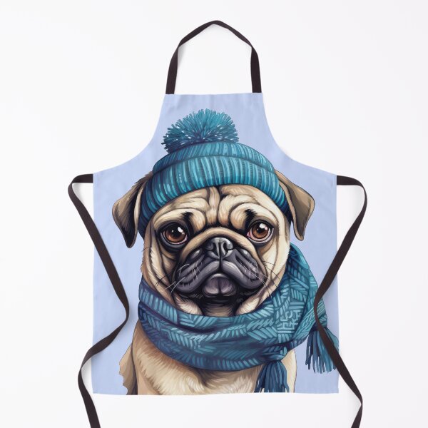 Item preview, Snuggly Winter Pug designed and sold by ZombieLH.