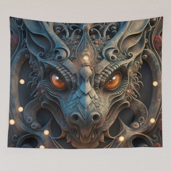 Item preview, Festive Gargoyle Dragon With Lights designed and sold by DragonRealms.