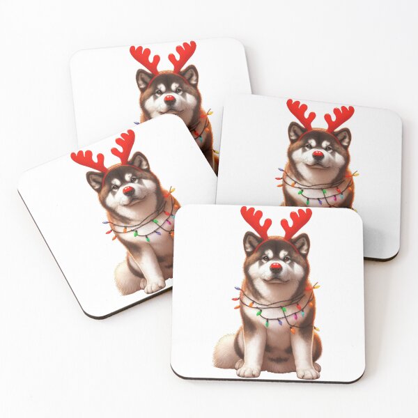 Item preview, Akita Christmas Reindeer  designed and sold by Laurel Myers.