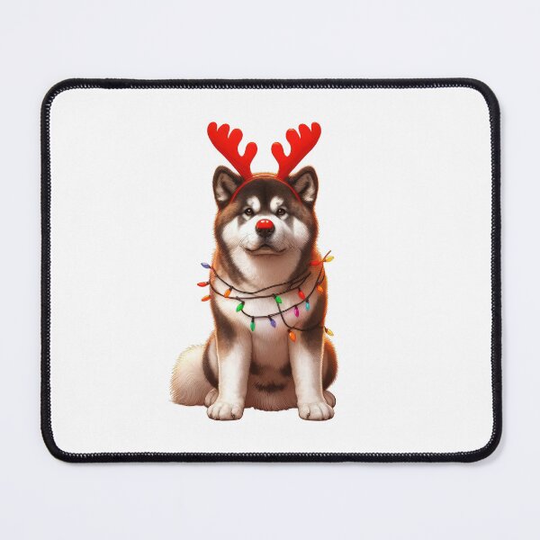 Item preview, Akita Christmas Reindeer designed and sold by Laurel Myers.