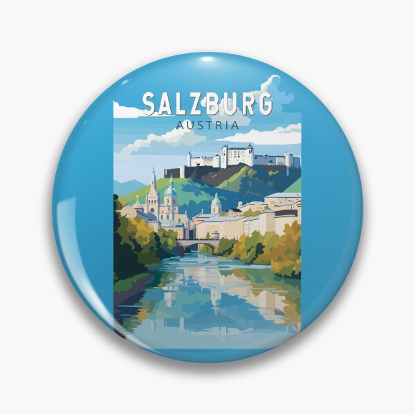Item preview, Salzburg Austria Travel Art Vintage designed and sold by KrisSidDesigns.