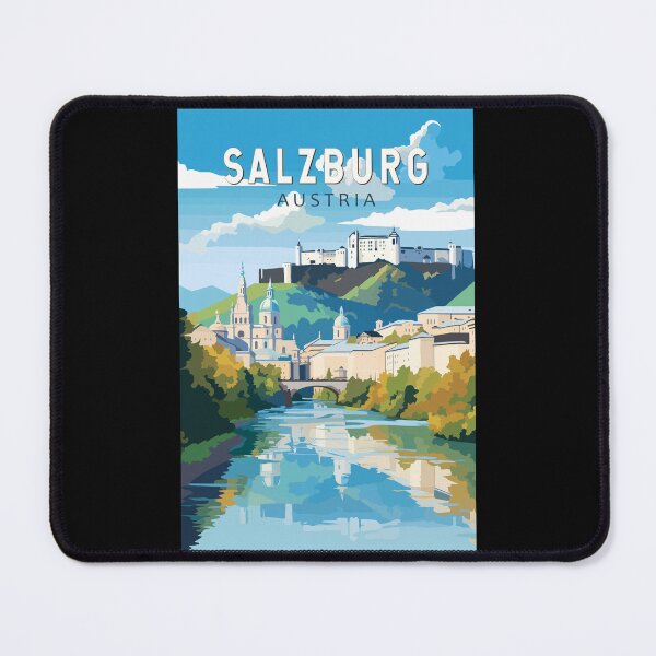 Item preview, Salzburg Austria Travel Art Vintage designed and sold by KrisSidDesigns.