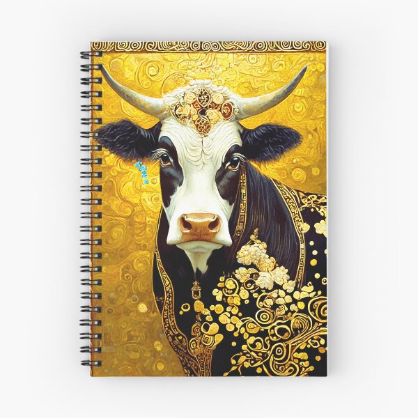 Item preview, Holy cow in the style of Gustav Klimt with golden tones designed and sold by BubblyDelight.