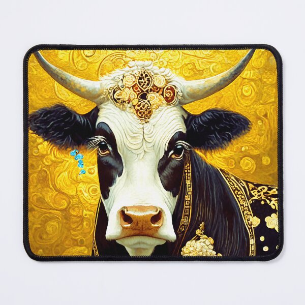 Item preview, Holy cow in the style of Gustav Klimt with golden tones designed and sold by BubblyDelight.