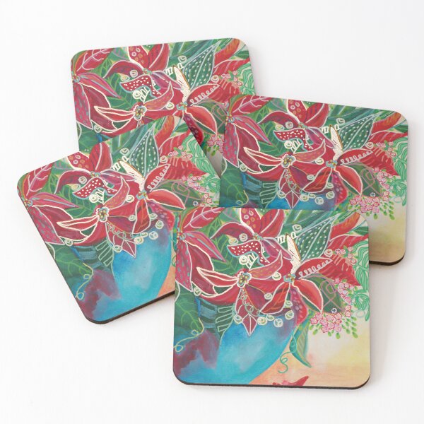 Item preview, Poinsettias in a Blue Bowl designed and sold by Mary Montelongo.