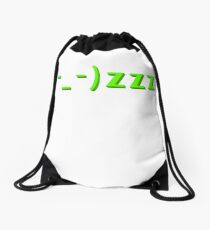 Sleepy kaomoji emoticon face zzz Drawstring Bag