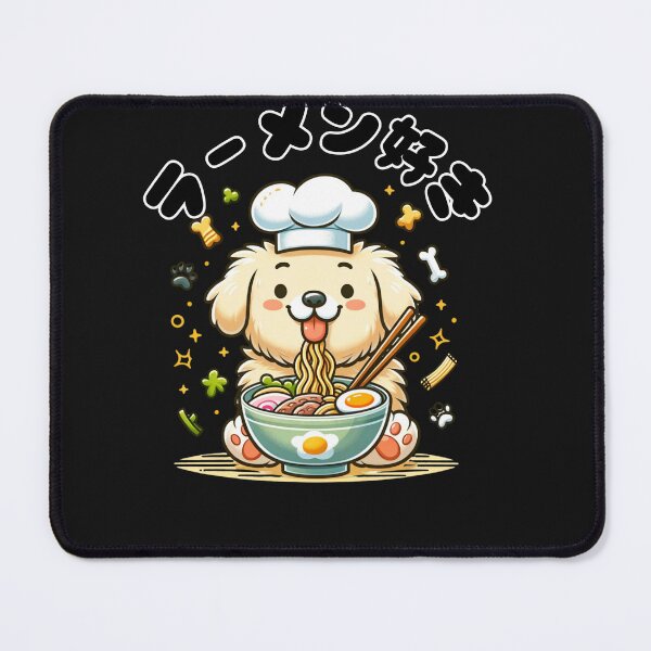 Item preview, Golden Retriever Ramen Feast - Cute Cartoon Dog Tee designed and sold by peach-lab01.