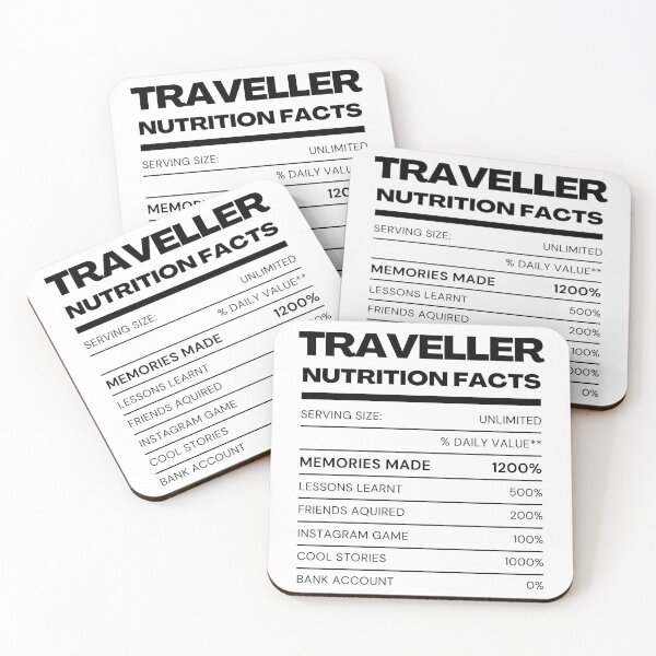 Item preview, Traveller Nutrition Facts designed and sold by latitudelabel.