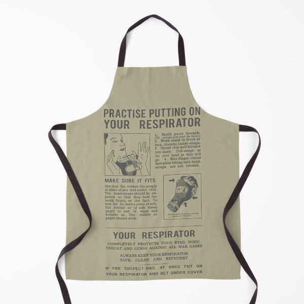 Item preview, WW2 Gas Mask Respirator British Instructions Public Information Diagrams designed and sold by MilitaryMart.