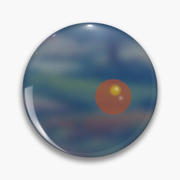 Item preview, Blurred Landscape: Orange Fantasy Bubble Floating in Bluish Nature Art designed and sold by masabo.