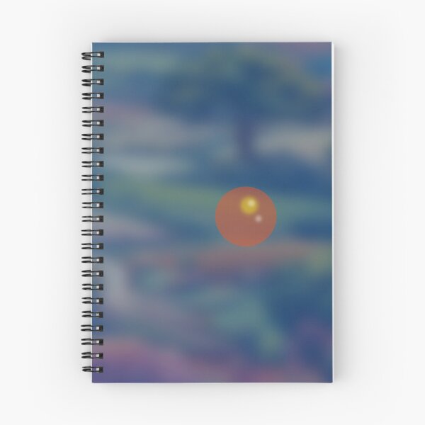 Item preview, Blurred Landscape: Orange Fantasy Bubble Floating in Bluish Nature Art designed and sold by masabo.